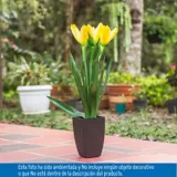 Planta Artificial Tulipán Amarillo 60 cm