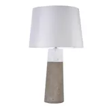 Lámpara de mesa 1 Luz  E27 Cemento Blanco