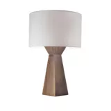 Lámpara de mesa 1 Luz E27 madera blanco