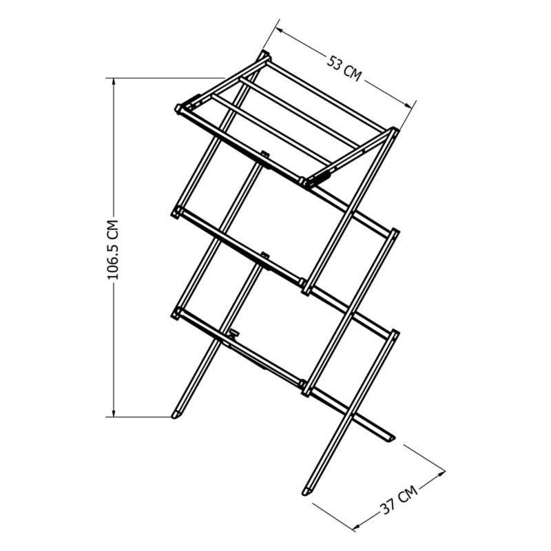 Tendedero plegable vertical de 60- Rejiplas-Tendederos de piso