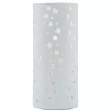 Lampara Mesa Cilindro 1L E27 Blanco Ceramica