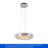 Lámpara Colgante Rustico Argelia 1 Luz Rosca E14 Anticada - Vidrio