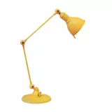 Lámpara de Escritorio con Brazo Dirigible Rosca E27 Amarilla