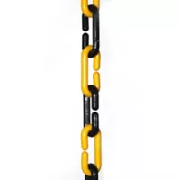 Cadena Plástica Eslabonada Negra-Amarilla X 3M