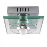 Lámpara Techo LED 1 Luz Cuadrada Vidrio
