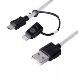 CABLE MICRO USB LIGHTNING 6 PIES GE13676