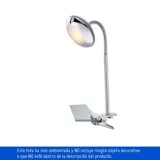 Lámpara de Escritorio LED Integrado 360 Lúmenes 5w con Base Tipo Clip Cromo