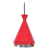 Lámpara Colgante conica dublin 1 Luz E27 roja