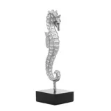 Escultura Caballo De Mar Mykonos 45 cm Plata
