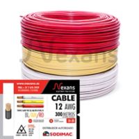 Cable De Cobre #12 Propack 3 Unidades #100M (Blanco/Rojo/Amarillo)