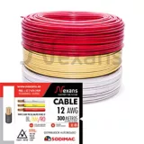 Propack 3 Rollos De Cable #12 X 100M Amarillo, Blanco Y Rojo