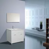 Mueble de baño Abrantes Blanco Brillante 46x80x85cm con lavamanos