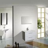Mueble de baño Blanco 46x80x60cm con lavamanos Barcelos Blanco