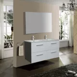 Mueble de baño Blanco 46x120x60cm con lavamanos Barcelos Blanco