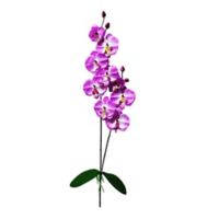 Flor Artificial Orquídea Con Hoja
