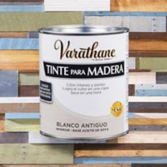 VARATHANE - Tinte Secado Rapido Efecto Envejecido  1/4 de Galón Blanco Antiguo