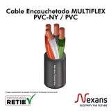 Cable Encauchetado (Multiflex) 3x14 AWG 1Mt NEXANS