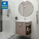 Kit lavamanos Bari blanco con mueble Gaudi 63x48 cm Capuccino