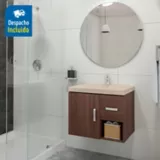 Mueble de baño Monet Elevado 63X48 cm con lavamanos Bari Hueso