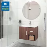 Mueble de baño Monet Elevado 63X48 cm con lavamanos Trentino Blanco