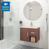 Mueble de baño Monet Elevado 63X48 cm con lavamanos Trentino Hueso
