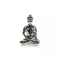 Escultura Buda Sentado  Zen  20.5 cm Plata