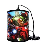 Lámpara Colgante Redonda Avengers 1 Luz Rosca E27 Estampada