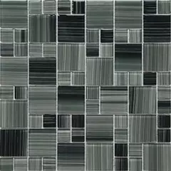 HOLZTEK - Mosaico Vidrio Line Dark/Grey 30X30cm