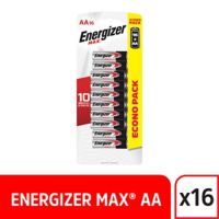 Pilas AA Alcalina Energizer Max x16und