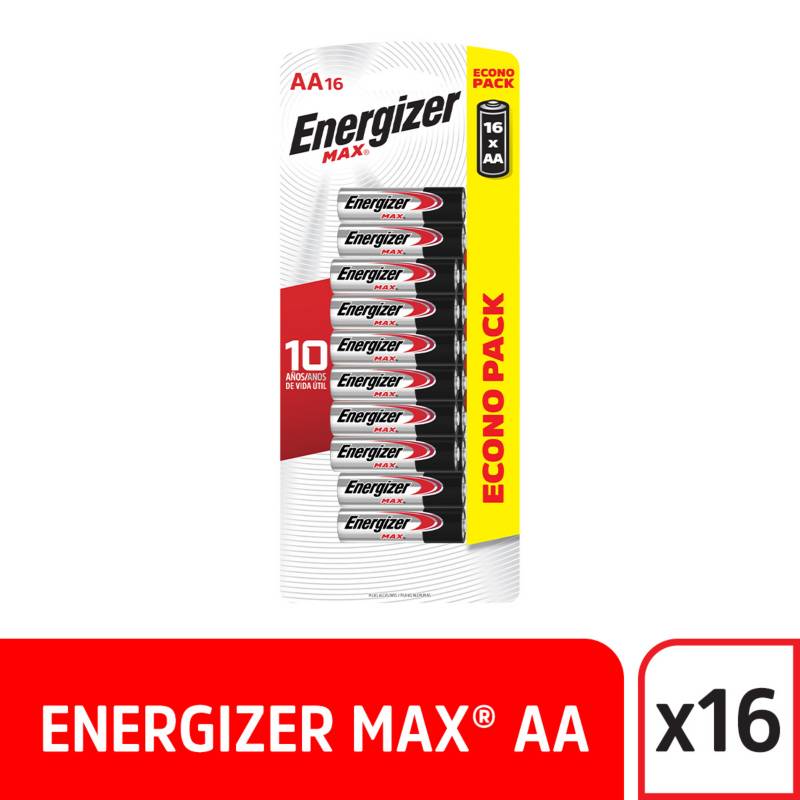 Energizer Pilas AA, alcalinas máximas (16 unidades)