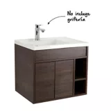 Mueble de baño Trantra Roble 60 cm con lavamanos