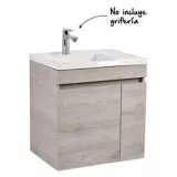 Mueble de baño Mantra Ceniza 60 cm con lavamanos Elipse