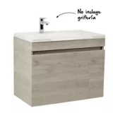 Mueble de baño Mantra Ceniza 80 cm con lavamanos Elipse