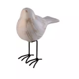 Escultura Pájaro Patas Florida 14 cm Oro
