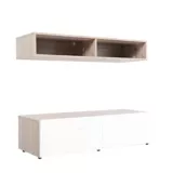Mesa para TV Flotante 50,5x120x44,5 cm Latte - Blanco Lúmina