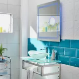 Espejo de baño con luz led 80x80 con circulo