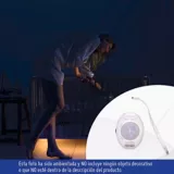 Sensor Movimiento Sencillo Con Luz LED 200 Lúmenes 3w Luz Cálida Blanco