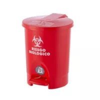 Caneca Plástica 4.5L Rojo-Riesgo Biológico Con Pedal