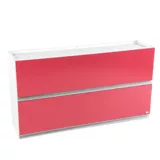 Mueble Superior para Cocina Clarice 2 Puertas 120x66x30 cm Blanco - Rojo