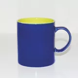 Mug 310ml Bicolor Azul Oscuro-Verde Limón