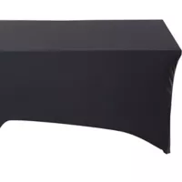 Forro Mesa Rectangular de Poliéster Negro 83 x 76 cm