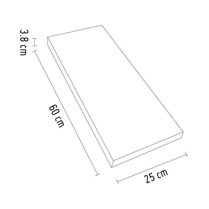 Repisa Flotante 25x60x3.8 cm Blanco JUST HOME COLLECTION