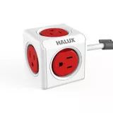 Multitoma Cubo Rojo 4 Salidas 2 Puertos USB | Halux | Electricidad