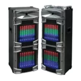 Amplificador Profesional 2 Torres 300W Luces Multicolor
