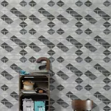 Papel Mural Rombos Gris 53 cm x10 Mts Kitchen Dreams             