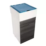 Lavadero Esencial Con Mueble Inferior 1 Puerta Roble Gris Y Accesorios Azul