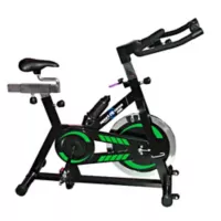 Bicicleta Spinning WT 9.2 Con Ciclocomputador Capacidad 120 Kg Color Negro/Verde