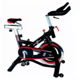 Bicicleta Spinning Vicenza Con Monitor Capacidad 120 Kg Color Negro/Rojo