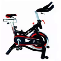 Sportfitness Bicicleta Spinning Vicenza Con Monitor Capacidad 120 Kg Color Negro/Rojo