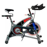 Bicicleta Spinning Turin Con Ciclocomputador Capacidad 120 Kg Color Negro/Rojo